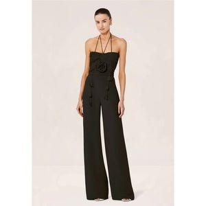 Alexis Katalia Black Jumpsuit - Flower Appliqué Jumpsuit - SIZE XS NWT